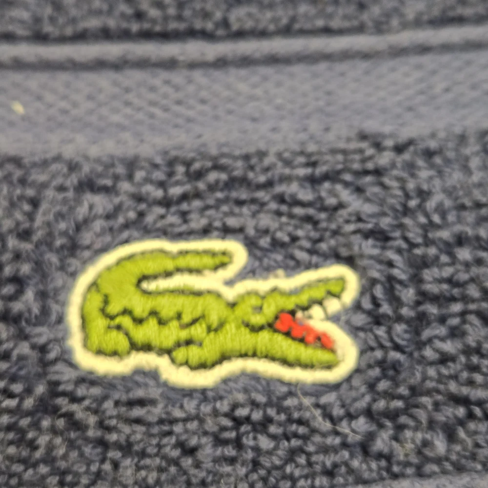 Lacoste Classic Cotton Terry Hand Towel - Marine Blue